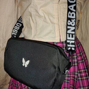 Black Crossbody with Butterfly Detail